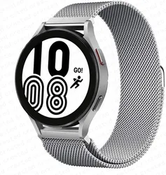 Milanese Loop Stainless Steel Watch Strap Bracelet, 20mm/22mm for 22mm watch band (Silver)