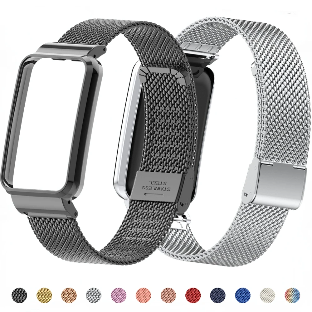 

Milanese Loop Strap for Xiaomi Mi Band 7 Pro Metal Stainless Steel Wristband for Mi Band 7 Pro Replacement Bracelet Accessories