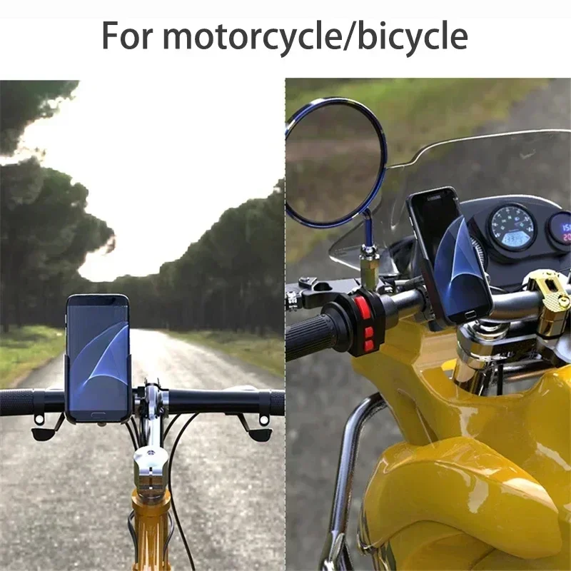 Durable Metal Motorcycle & Bicycle Phone Holder with GPS Navigation Stand