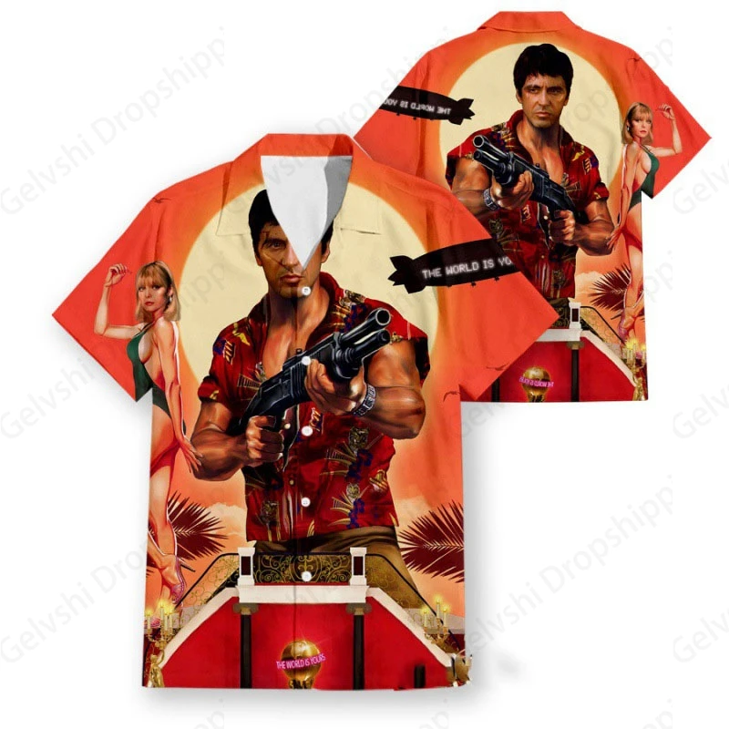 chemise hawaienne tony montana camicia hawaiana