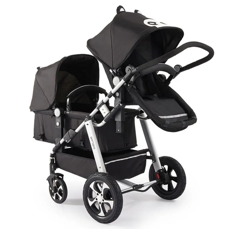 

poussette double Double Stroller Portable Twins Strollers Can Sit Can Be Folded Baby Stroller For Newborns