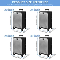 Transparent PVC protective cover, dustproof and waterproof suitcase, wear-resistant suitcase cover, zipper style luggage cover 2