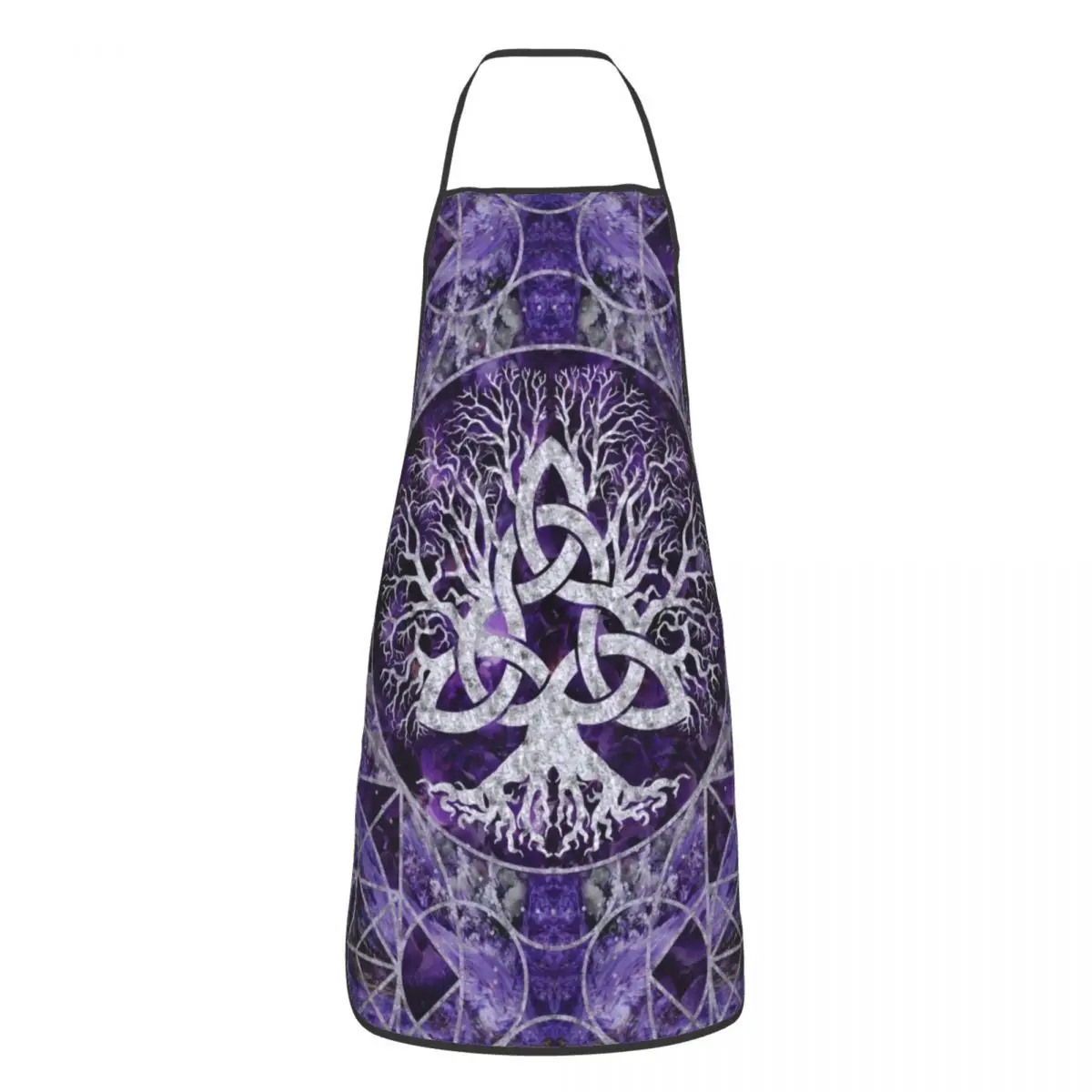 

Tree Of Life With Triquetra Kitchen Chef Cooking Baking Apron Women Men Viking Norse Yggdrasil Tablier Cuisine for Painting