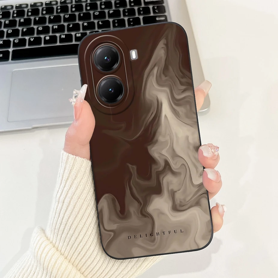 Cute Cat Grid Pattern Soft Silicone Phone Case Cover