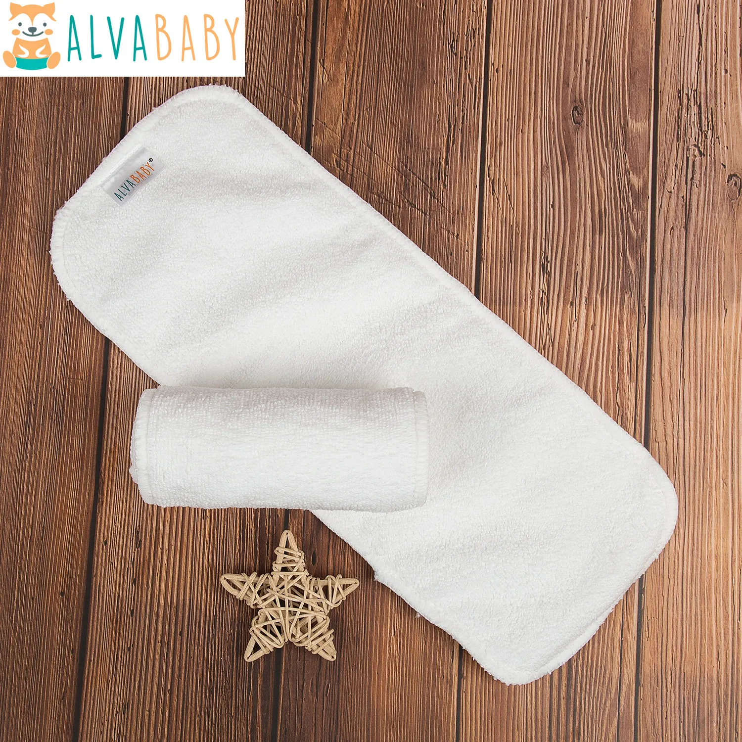 ALVABABY Diaper Insert Reusable Baby Cloth Diaper Insert cloth diapers cloth diaper insert cloth diaper liners Microfiber Bamboo Charcoal Absorbent 2 pcs/lot