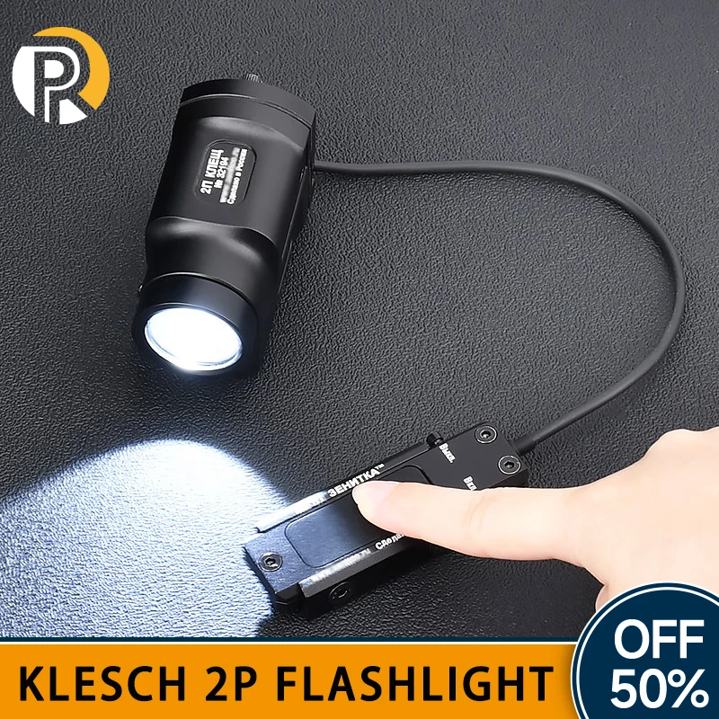 LED Powerful Flashlight Zenitco K-2P Tactical Metal KLESCH 2P AK-SD Weapon Light Fit 20mm Rail With Switch Strobe Hunting light led powerful flashlight zenitco k 2p tactical metal klesch 2p ak sd weapon light fit 20mm rail with switch strobe hunting light