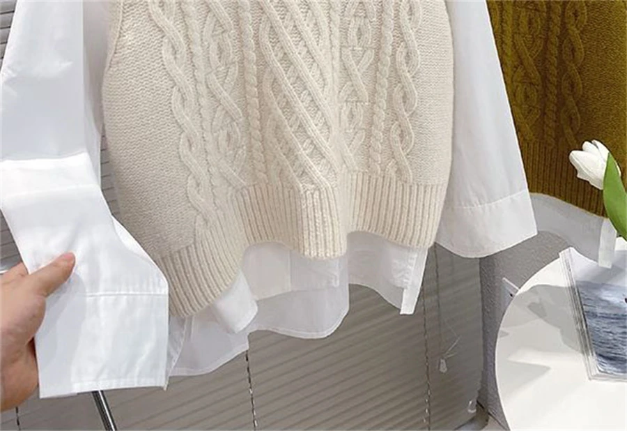 S9e3db01606284e6ca1cd533c590be1348 Spring Fall Knit Vest Soft O-neck Pullovers Solid Color Sweater Colete Basic Woman Knitwears Top Korean Sleeveless Chaleco Mujer Mallzona