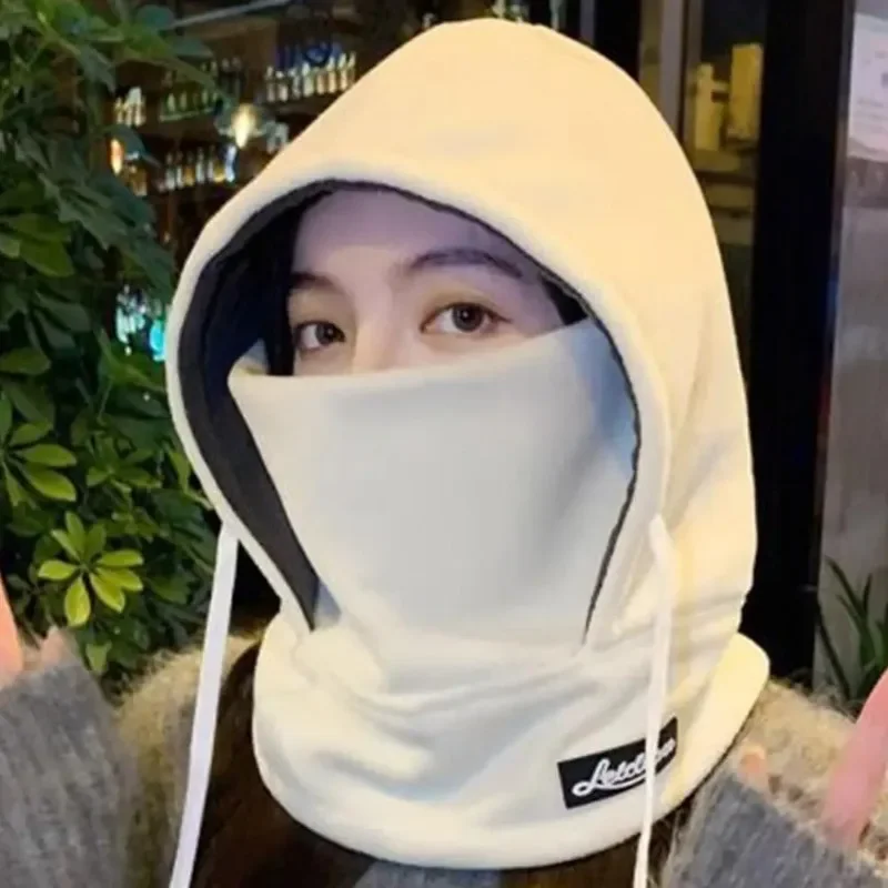 New Winter Full Face Mask Fleece Skiing Balaclava Hat Windproof Winter Warm Plush Neck Warmer Hood Outdoor Thicken Cap
