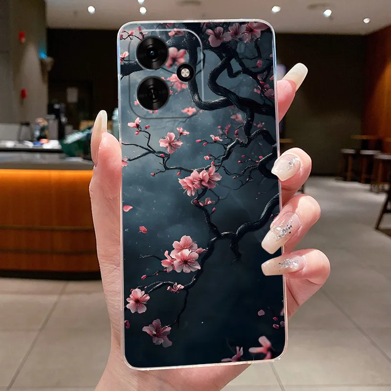 Clear Luxury Fashion Butterfly Flowers Soft TPU Silicone Phone Case