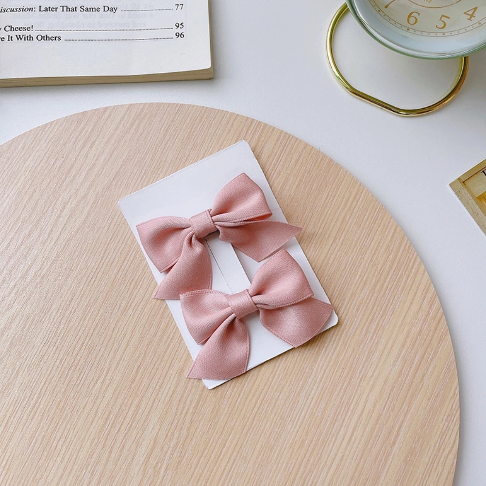 Cute Bow Headgear Sweet Little Girl Hair Accessories Summer Girls Net Red Clips Baby Hairpins Children Hair Clips Gifts