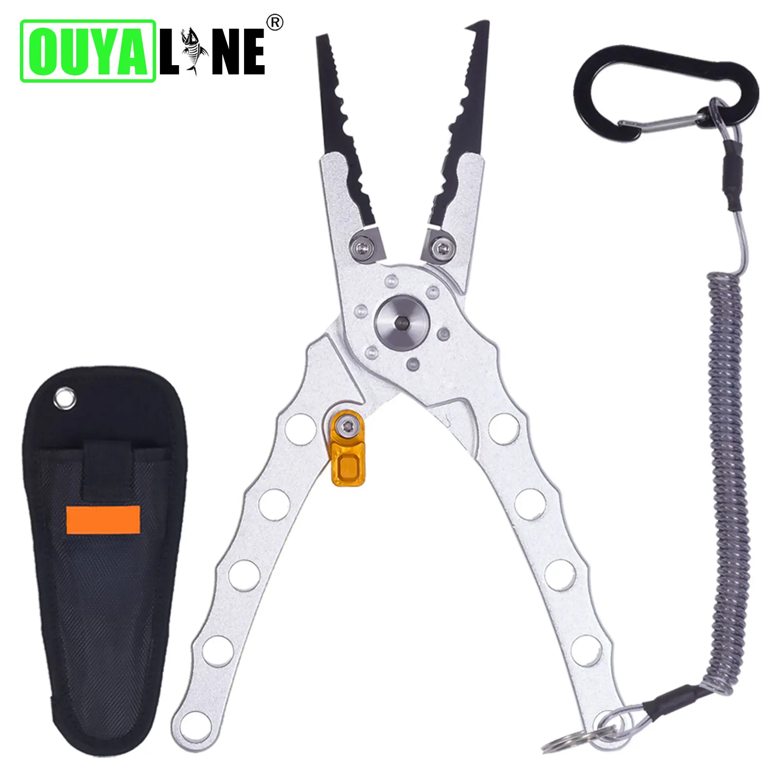 

New Multifunctional Fishing Pliers Aluminum Alloy Knot Scissors Braid Line Cutter Split Ring Hooks Remover Outdoor Fishing Tools