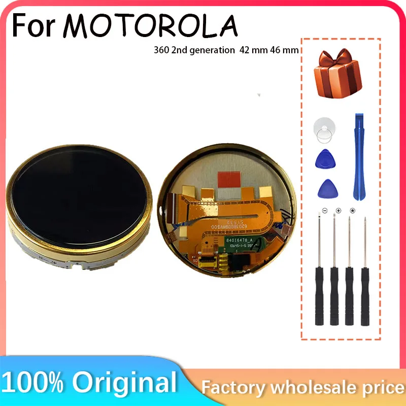 New For MOTOROLA 360 2nd generation 360 watch 42 mm 46 mm LCD + touch screen repair accessories