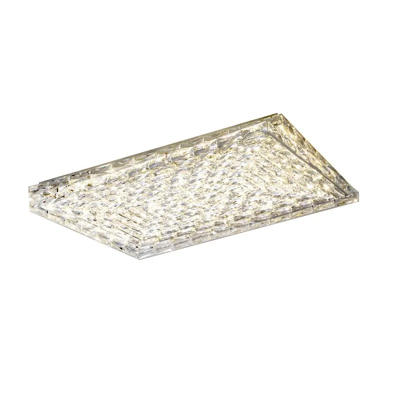 

2022 Ceiling Lamp K9 Crystal Luster Ceiling Chandelier RC Dimmable Led Rectangle Indoor Lighting For Living/Dining Room Bedroom