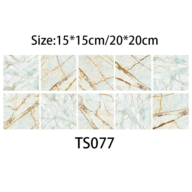 Adesivi per piastrelle di ceramica in schiuma autoadesiva bagno cucina impermeabile Anti Fouling decorazione della parete addensata decalcomanie in marmo  15