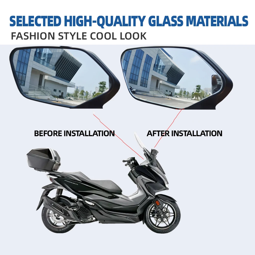 For Forza 350 Forza350 Convex Mirror 2023 2021 Forza300 Forza250 Forza 125 300 250 Increase Rearview Mirrors View Vision Lens 3