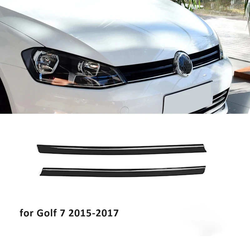 광택 블랙 프론트 그릴 스트립, VW 골프 7 7.5 MK7 범퍼 그릴 트림, 골프 장식 그릴 액세서리