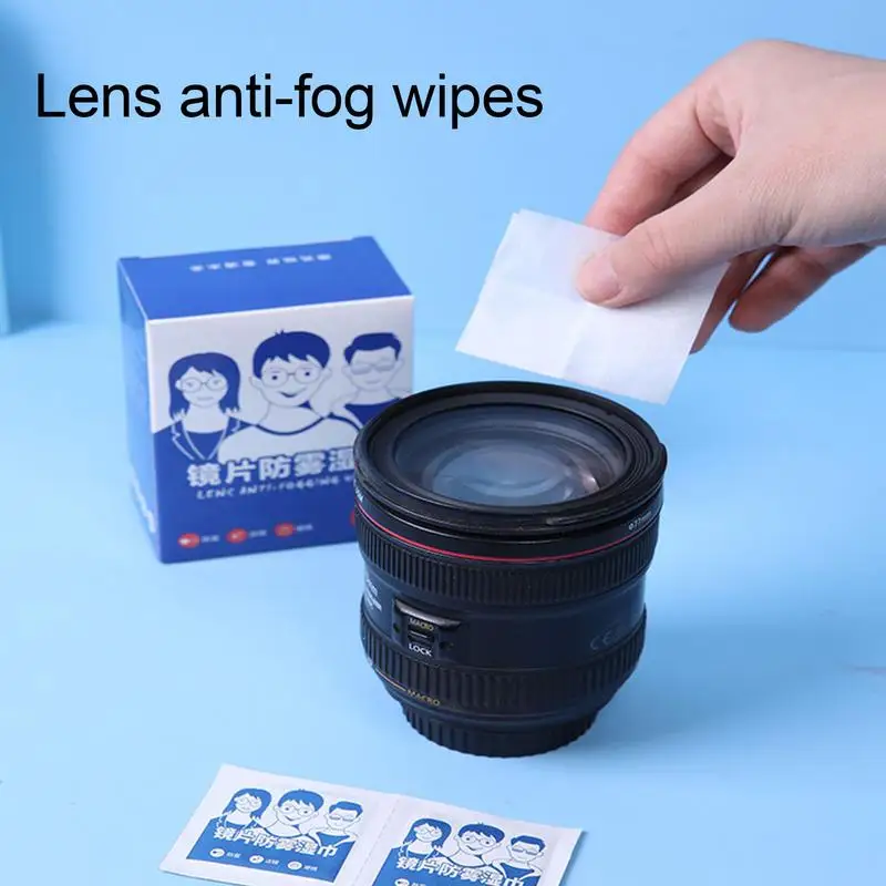 Anti-Fog Lens Wipes Portable Eye Glasses Cleaner Wipes 100PCS Portable Quick-Dry Lenses For Swim Goggles Screens Ski