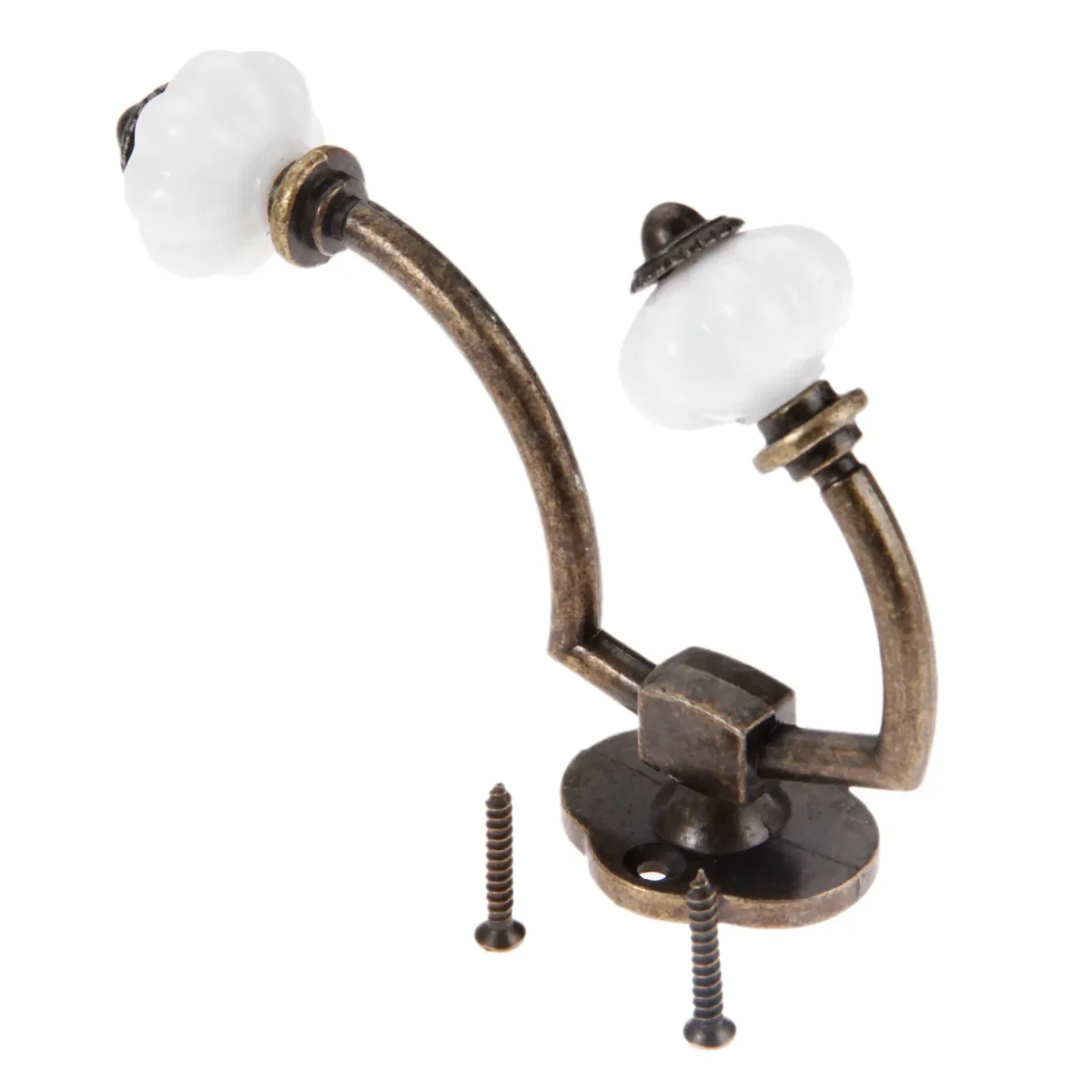 1Pc Antique Bronze Door Hanger Hooks Bathroom Wall Hanger Hats Bag Keychain Alloy Hook Coat Wall Hooks with Screws 125*95mm — view 6
