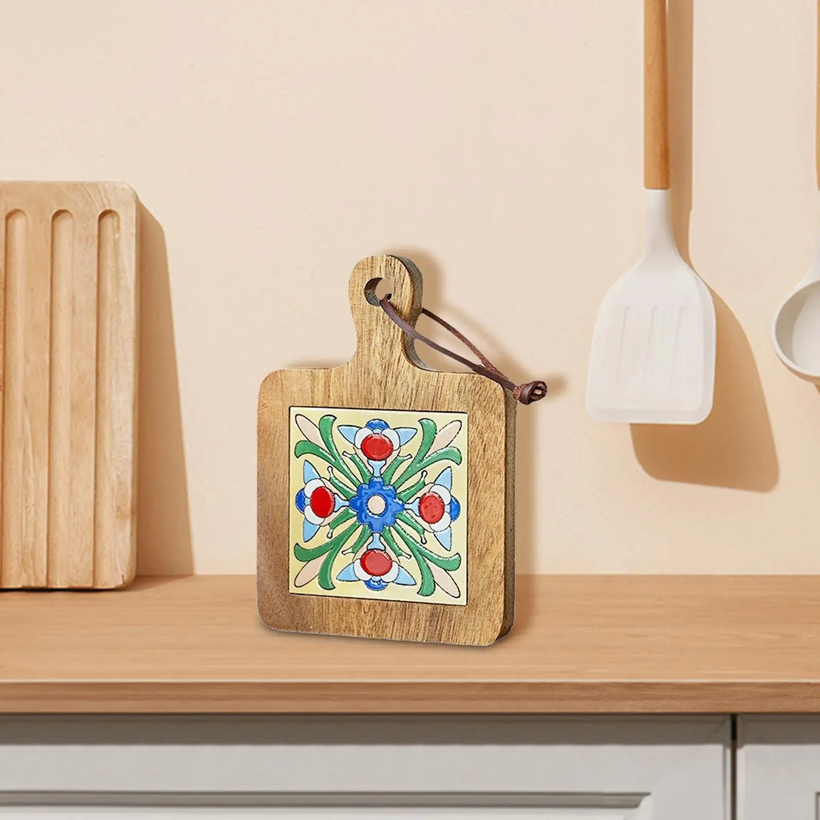 Wood Tiles Pot Mat Novelty Heat Resistant for Hot Tea Coffee Restaurants