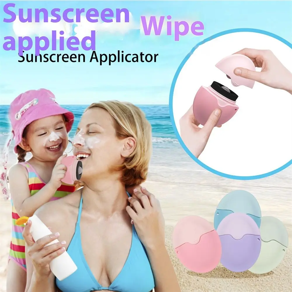 Silicone Suncream Roller Applicator Refillable Oval Isolation Lotion Cream Bottles Stitching Color Roll On Sponge Applicator perfume atomizer refillable lotion bottle