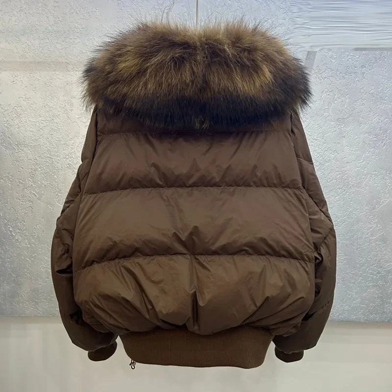 Winter New Down Jacket with Loose Collar Women Short Luxurious and Versatile Jacket