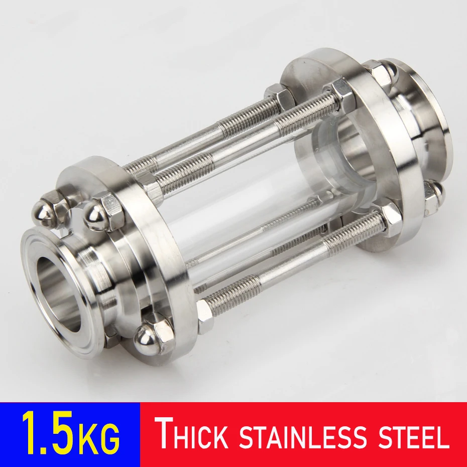 Prova de Explosão de Vidro Vista Endoscópio Homebrew Beer 1.5 Tri Clamp 38 mm 25 mm 50.5 mm 64 mm Ss304 Aço Inoxidável à