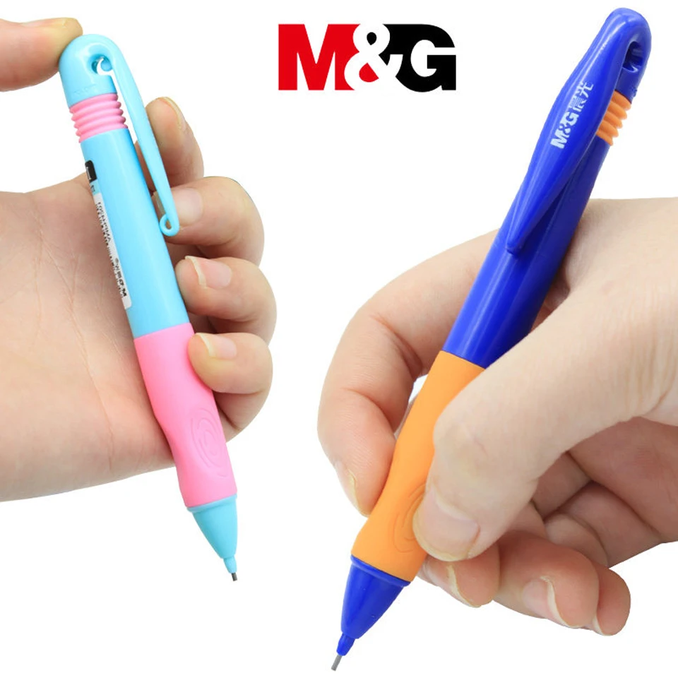 M&G Plastic Correcting Mechanical Pencil 0.9MM Easy Start Cute Automatic Pencil Grasp For Kids Writing School Supplies 2