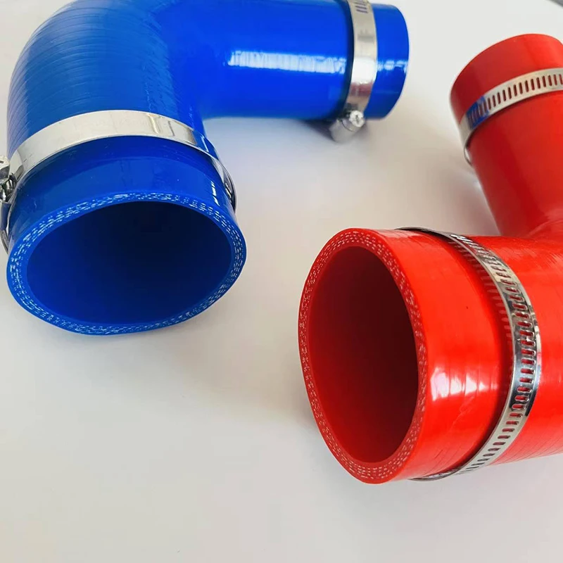 Silicone Intercooler Turbo Hose Coupler - Straight 45/90 Degree, Black/Blue/Red, 4.5mm Thick
