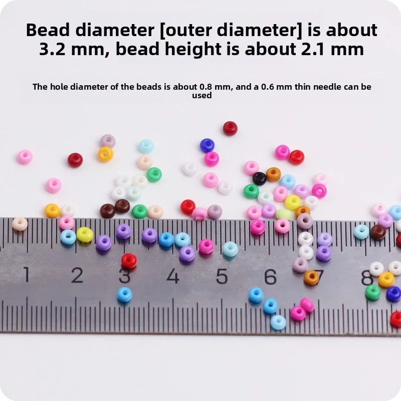Durable Solid Color Glass Rice Beads