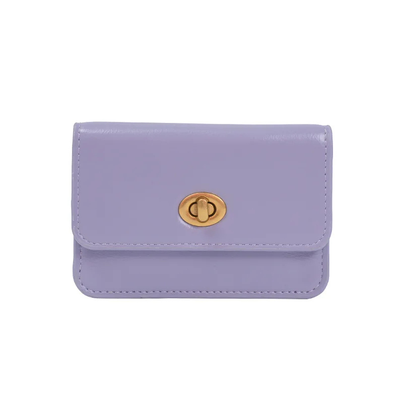 Retro Genuine Leather Credit Card Holder Luxury Fashion Initials Slim Women Wallet Engrave Letters Lock Flap Mini Purse leather wallet credit card holder women wallet card wallet coin purse wallet women purse women coin purse slim wallet