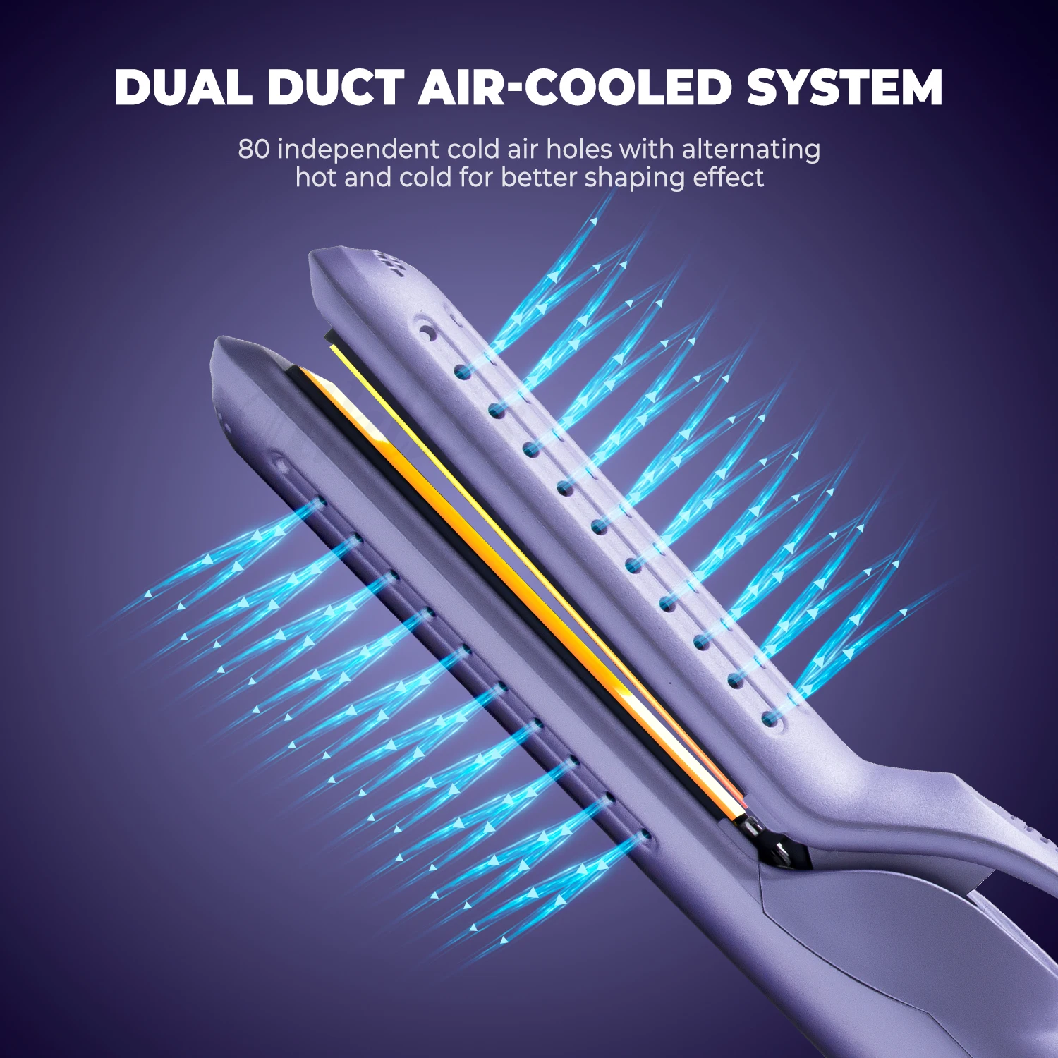 Airflow Styler 2 in 1 Hair Straightener and Curler Cool Air Ceramic Flat Iron Hair Straightening Curling Iron Styling Tools 5