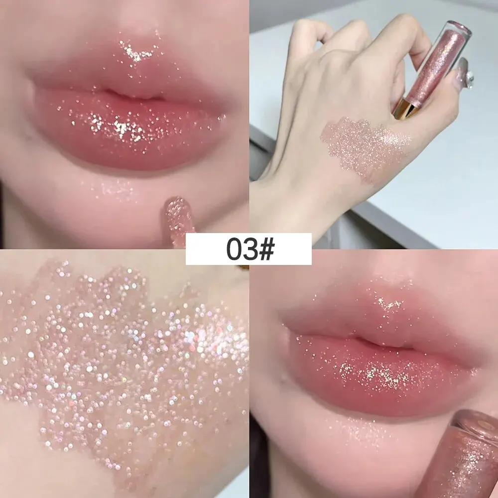 Lip Gloss Sparkling Fine Shimmer Water-glossy Pouty Lips Moisturizing