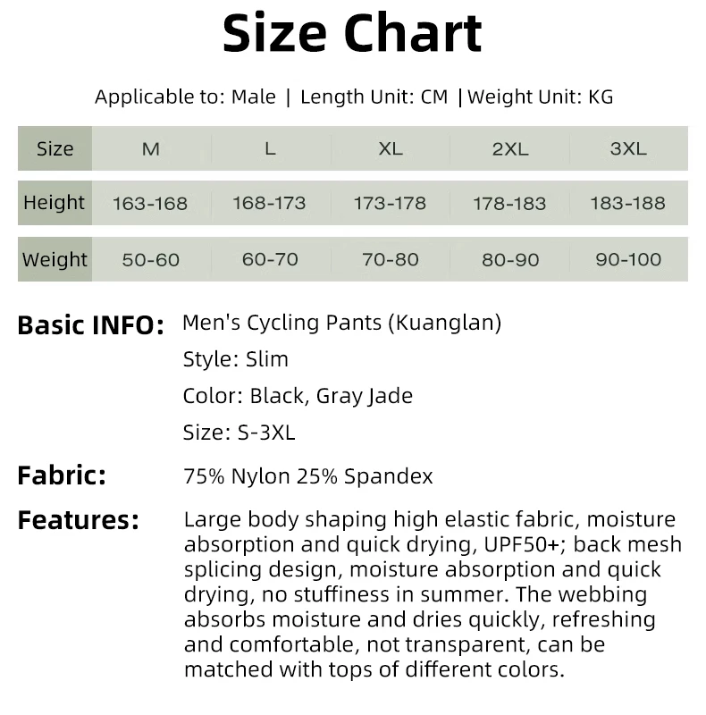 Bicycle Pants Moisture-absorbent Cycling Pants Man Breathable High Elasticity Cycling Bib Upf50+ Clothing Lameda