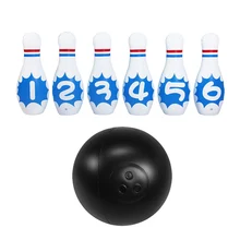 

Giant Inflatable Bowling Set for Kids Adults Funny Bowling Toy with 1 Bowling Ball & 6 Pins Indoor Outdoor Sports Games Gifts