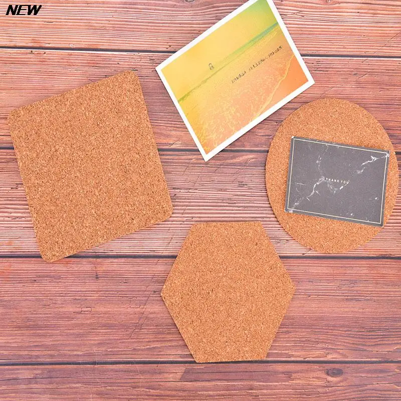 Hexagon Square Cork Board Message Board Photo Wall Adhesive Self-adhesive Background Wall Publicity Column Cork Sticker 1*