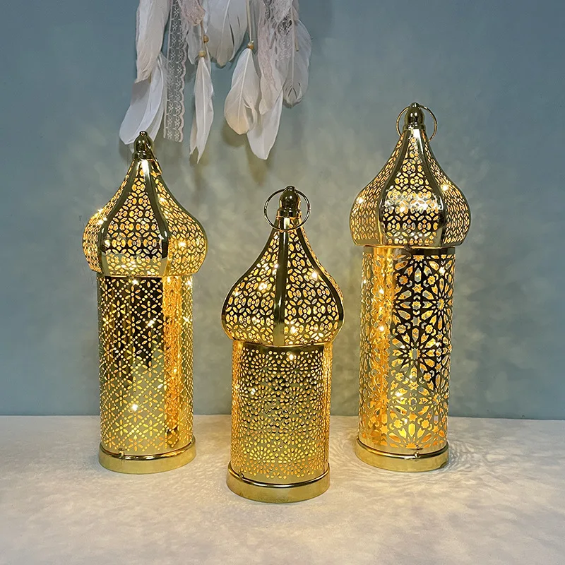 

Ramadan Lantern LED Light Eid Mubarak Wind Lamp Decoration For Home Islam Muslim Ramadan Kareem Party Ornaments Wedding Gift