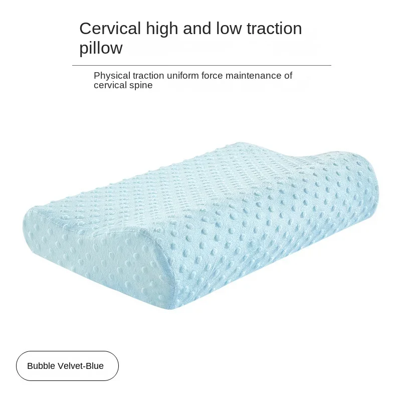 Almohada de espuma con memoria espacial, almohada con memoria ondulada, almohada para el cuello para adultos, almohada central de rebote lento individual para estudiantes, fábrica