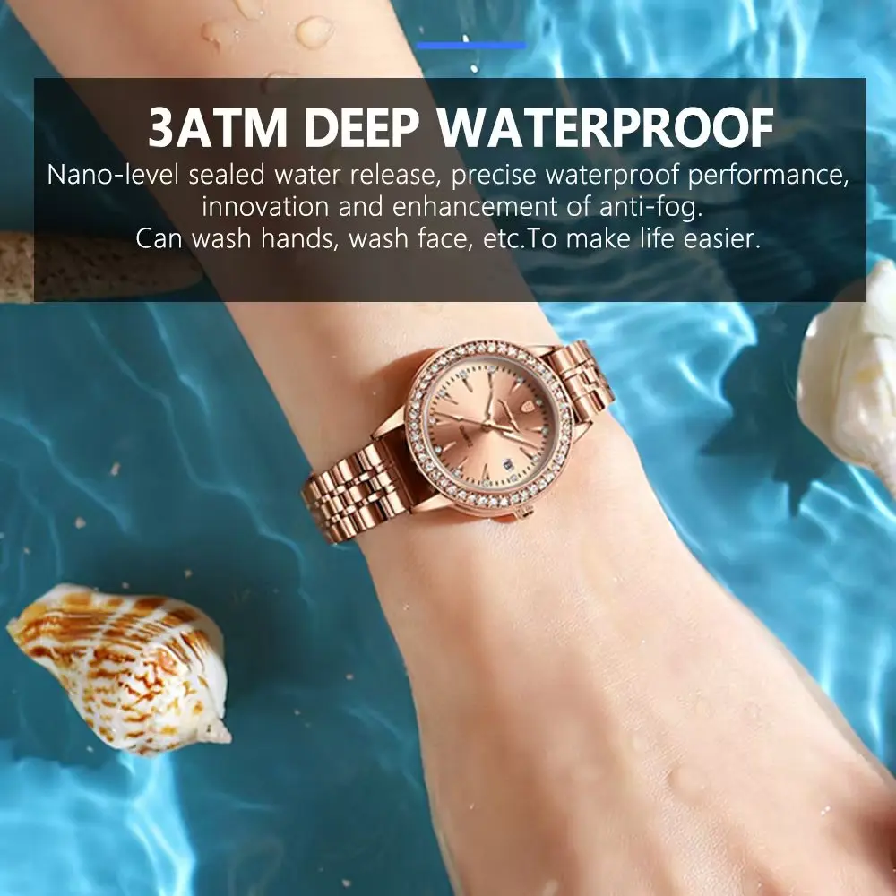 Luxury Casual Watch For Woman Waterproof Date Ladies Watch Elegant Diamonds Women's Quartz Watches Simple Female Clock_voghion.com