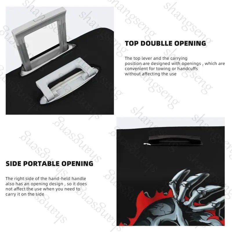 Horror Characters Skull Thicken Luggage Cover Elasticity Trolley dust cover Suitcase Protection Suitcase Case Accessories