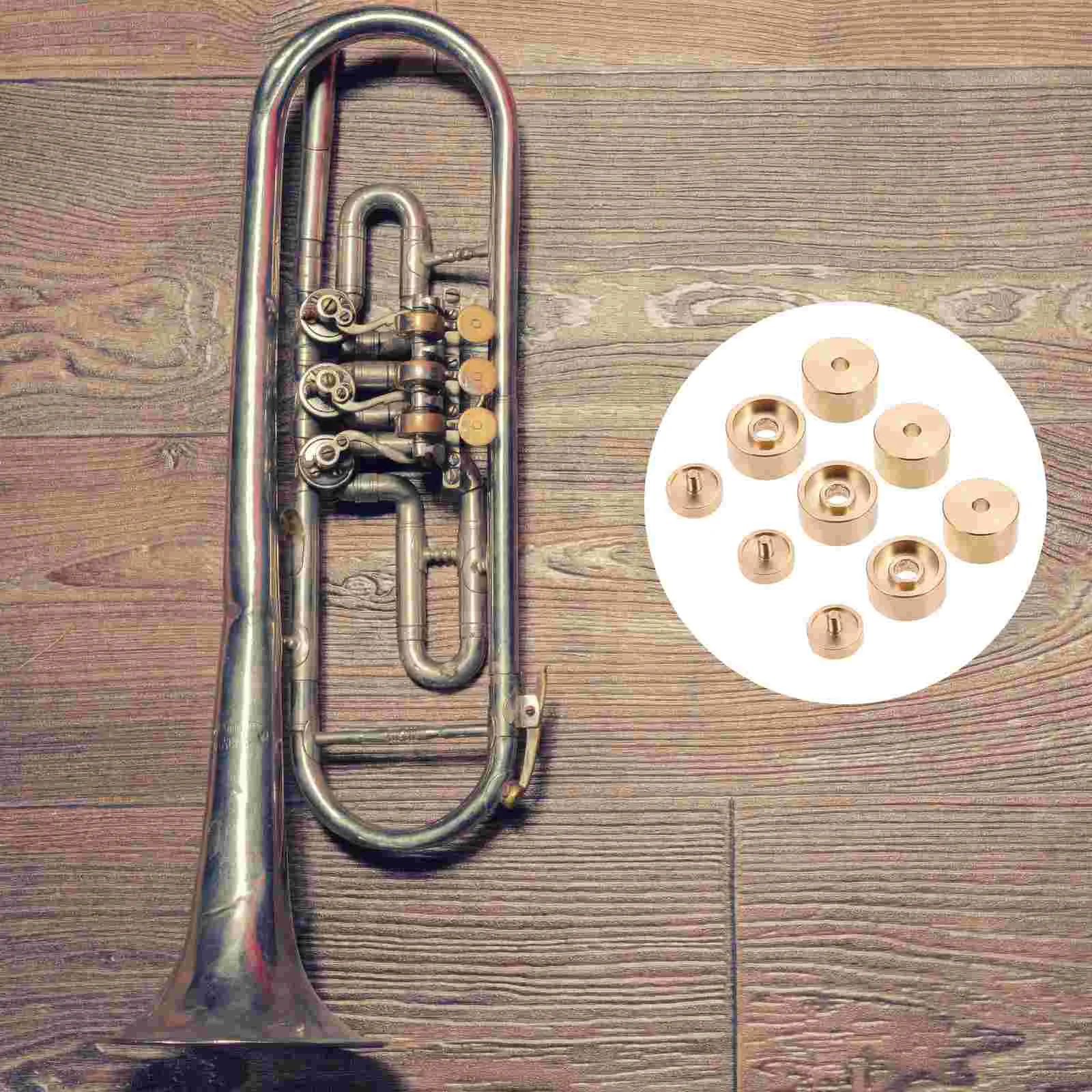 Small Upper Lower Cover Mini Accessories Simple Trumpet Instrument Musical Accessory Copper Button Buckle Piston Trumpet Supply