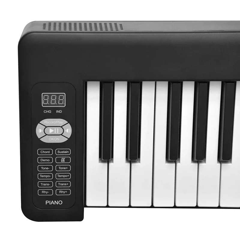 Folding Piano Professional Electronic Organ Bluetooth MIDI Controller 61 Keys Portable Piano Adult Musical Keyboard Beginners