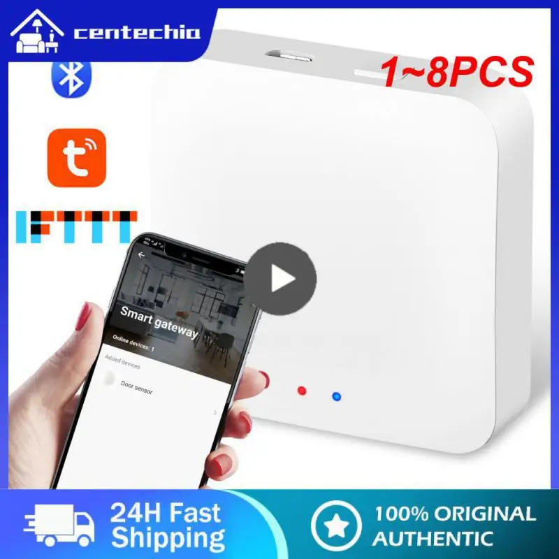 

Шлюз Tuya Zigbee Беспроводной, хаб с умным мостом, совместим с bluetooth, работает с приложением Alexa, 1-8 шт.