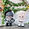 Baby clothes 10cm, 20cm, 15cm, Leopard Rich set, cotton doll clothes, rabbit fur top, leather beret 2