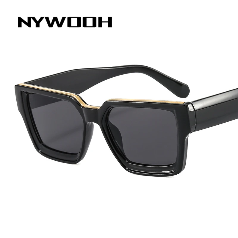 

NYWOOH 2022 Classic Square Sunglasses Ladies Luxury Brand Designer Color Sunglasses Ladies Men Travel UV400 Sunglasses