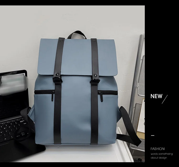 Studentski ruksak Novi trend Insen serije Ruksak za parove Poslovni ležerni jednostavni ruksak od umjetne kože za računalo_voghion.com