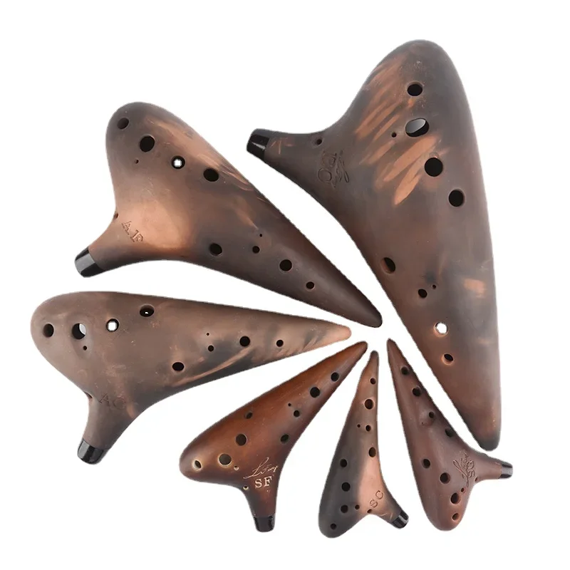 Ceramic Ocarina 12 Holes Ocarina Xun Music Flute Professional Orff Instruments for Beginners Playing Gifts Handmade Ocarina