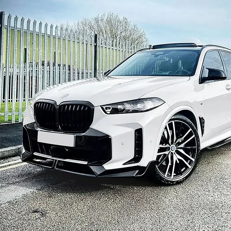 BMW X5 G05 LCI 2023+용 프론트 범퍼 스플리터 립 3개/세트 MP 스타일 자동차 스포일러 바디 키트 보호 가드 외장 액세서리