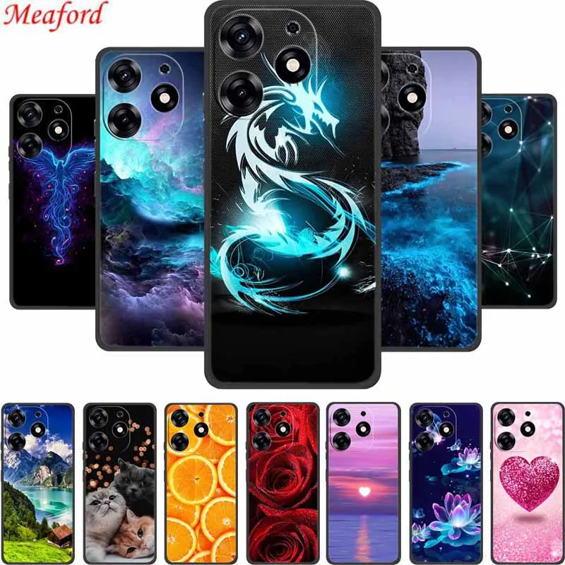 Sleek Black Silicone Soft Phone Case - Durable and Stylish Back Cover Shell