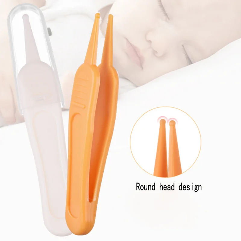 Baby Nose Clean Clip Round Head Tweezers