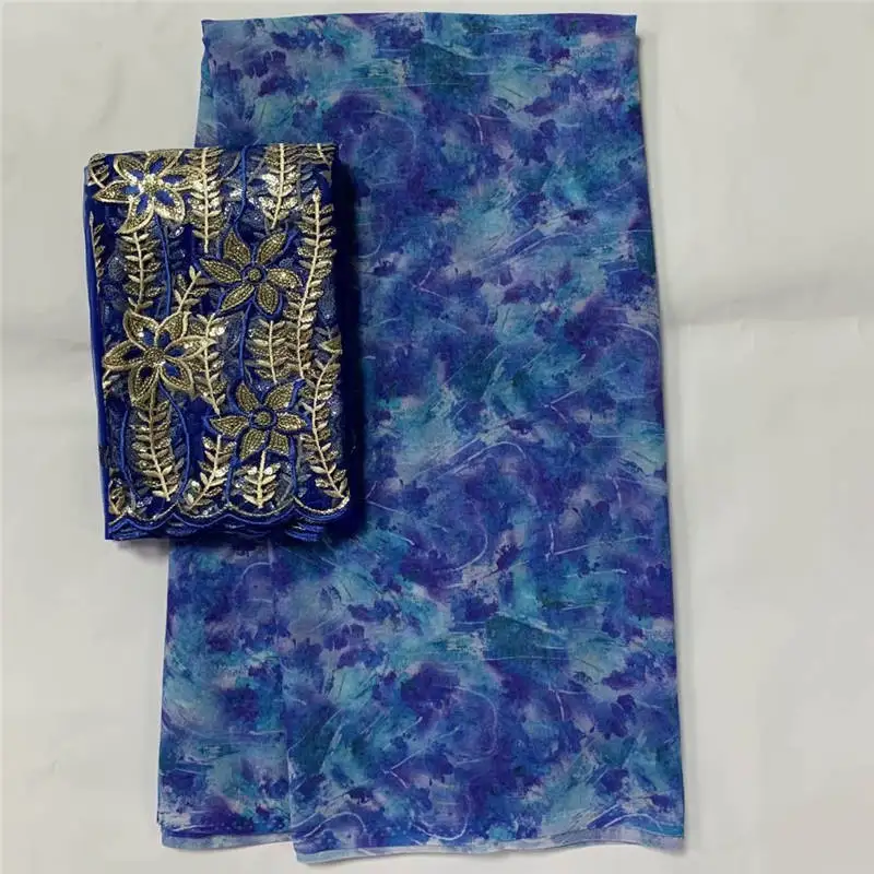 

7 Yards/Set Latest Fashion High Quality Cotton Printed Lace Fabric For Women's Dress Sewing Material.527